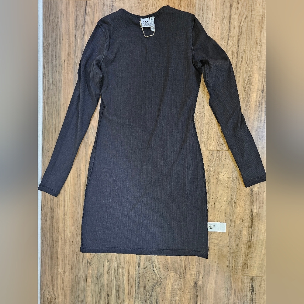 NWOT Adidas Women's Black Essential Rib Dress, Large - Picture 6 of 9